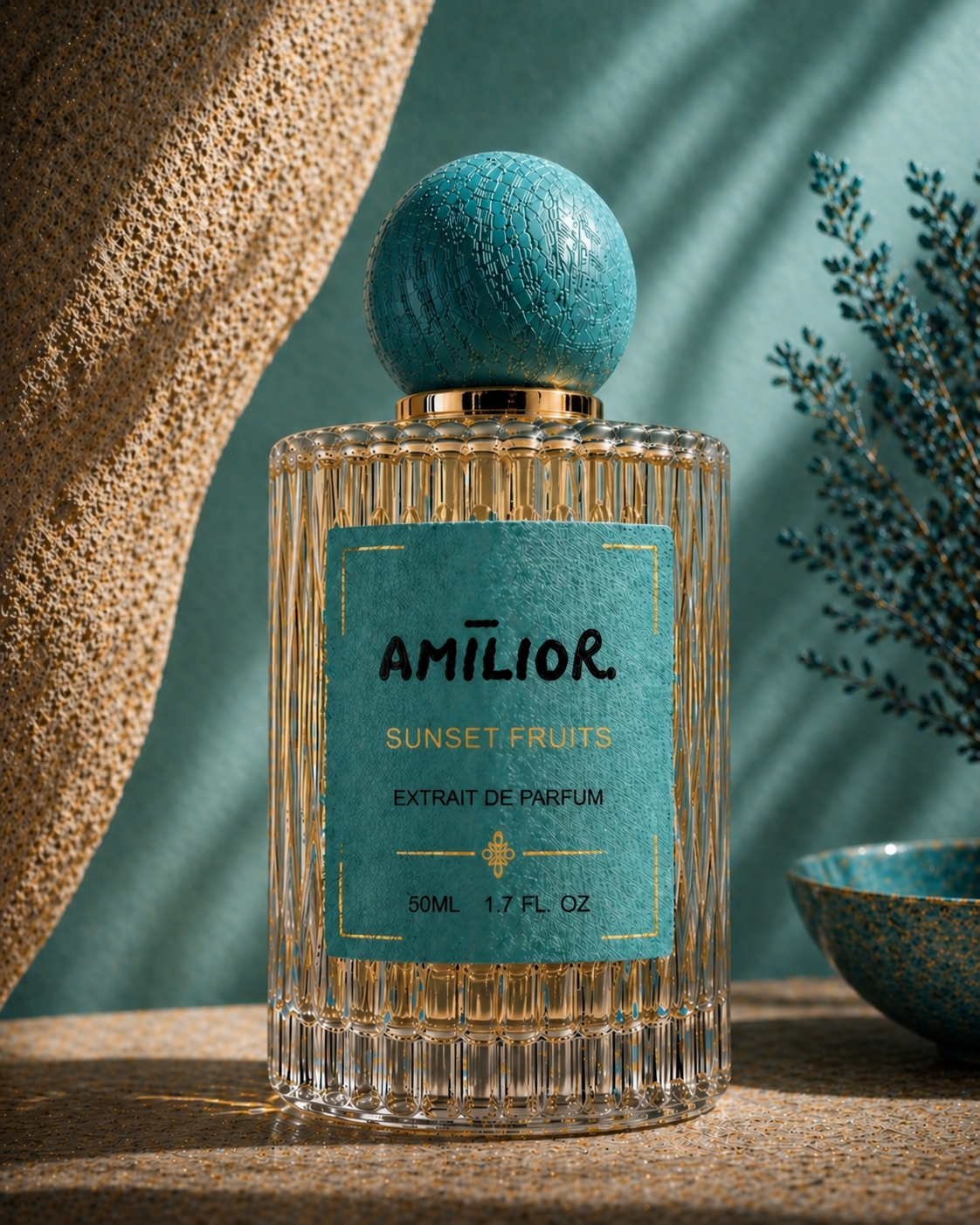 AMILIOR Sunset Fruits Extrait de Parfum Unisex 50ml – Fruchtig-frischer Unisex Duft mit Zitrone & Bergamotte