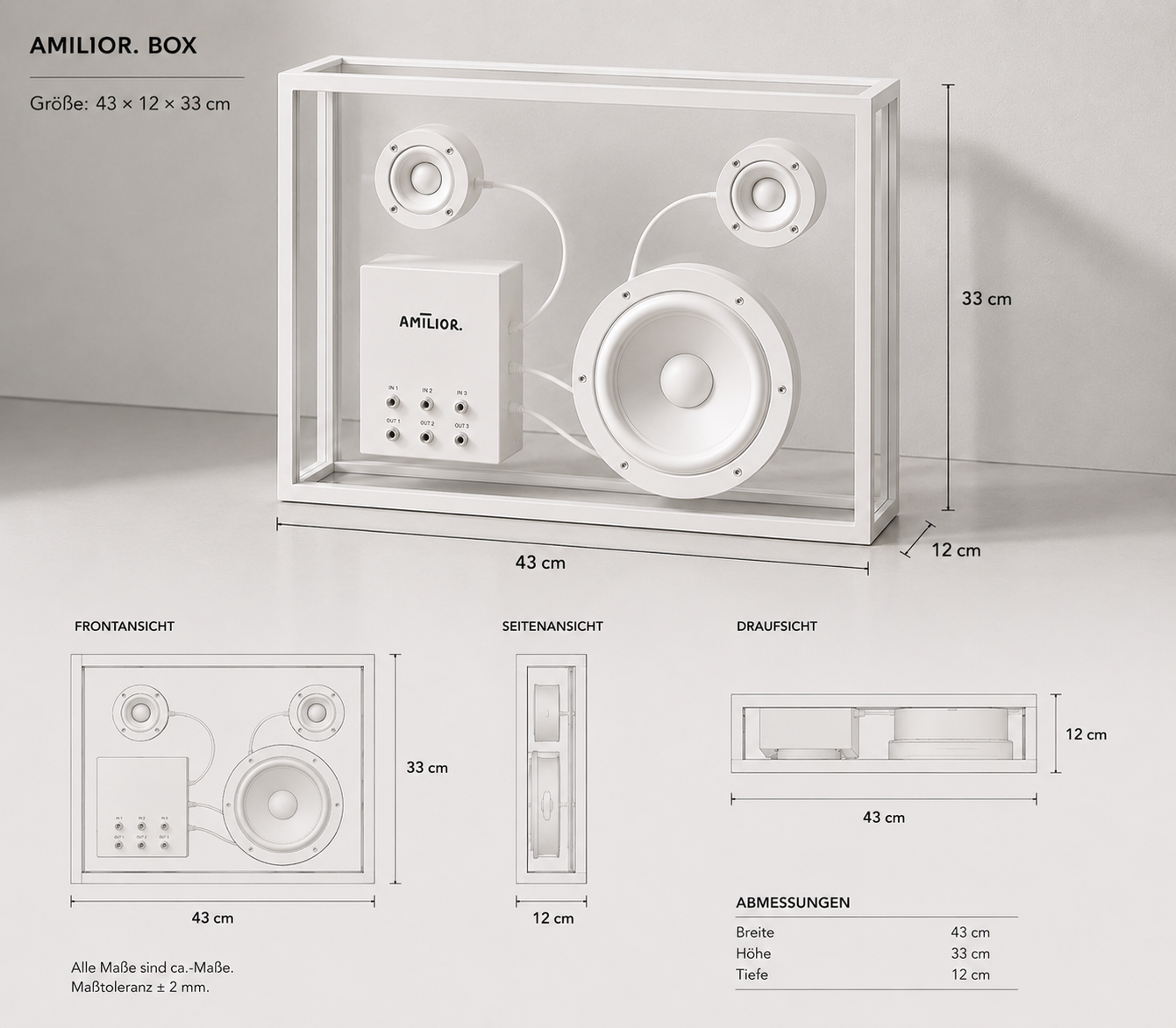 AMILIOR CLEAR™ SPEAKER  Pure Sound. Pure Design.
