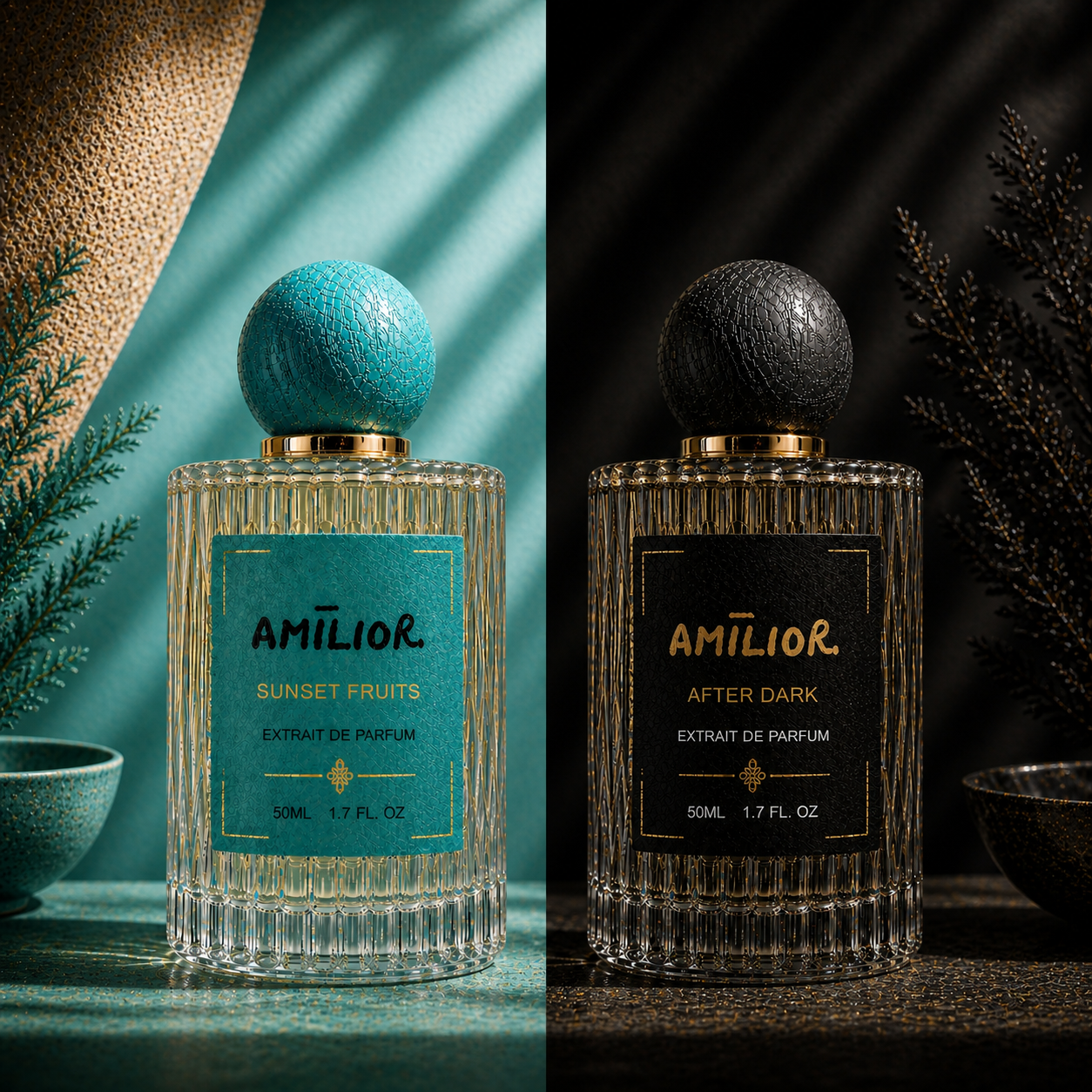 AMILIOR Sunset to Midnight Bundle – Sunset Fruits & After Dark Extrait de Parfum je 50ml